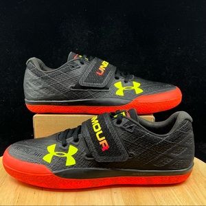 Under Armour Centric Grip Throwing Shoes Mens Sizes Black Orange Strap Athletic